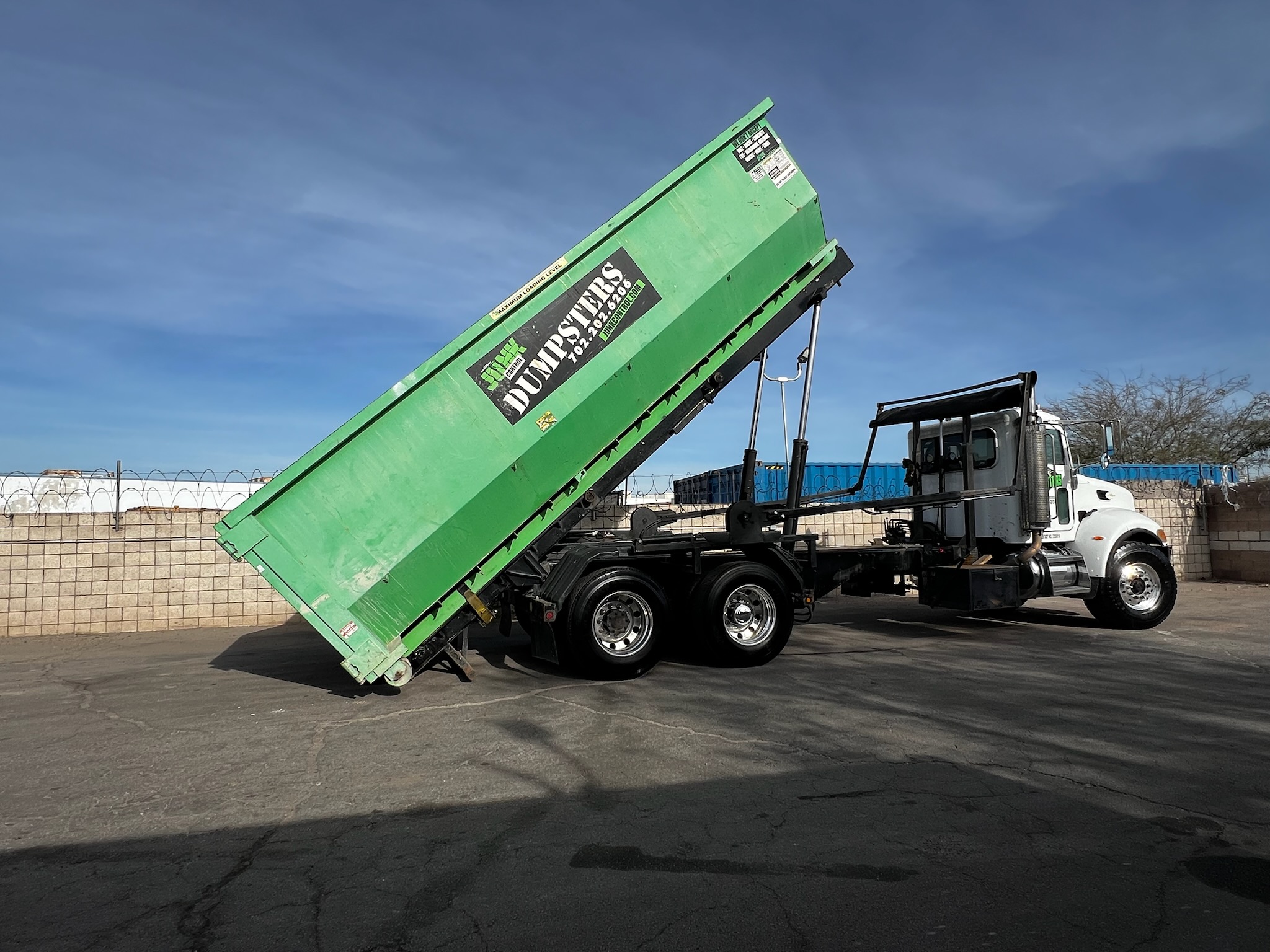 30-Yard Dumpster Unloading