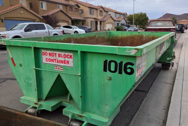 Summerlin Placement of a Lowboy Dumpster