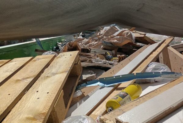 top of a 30 yard dumpster