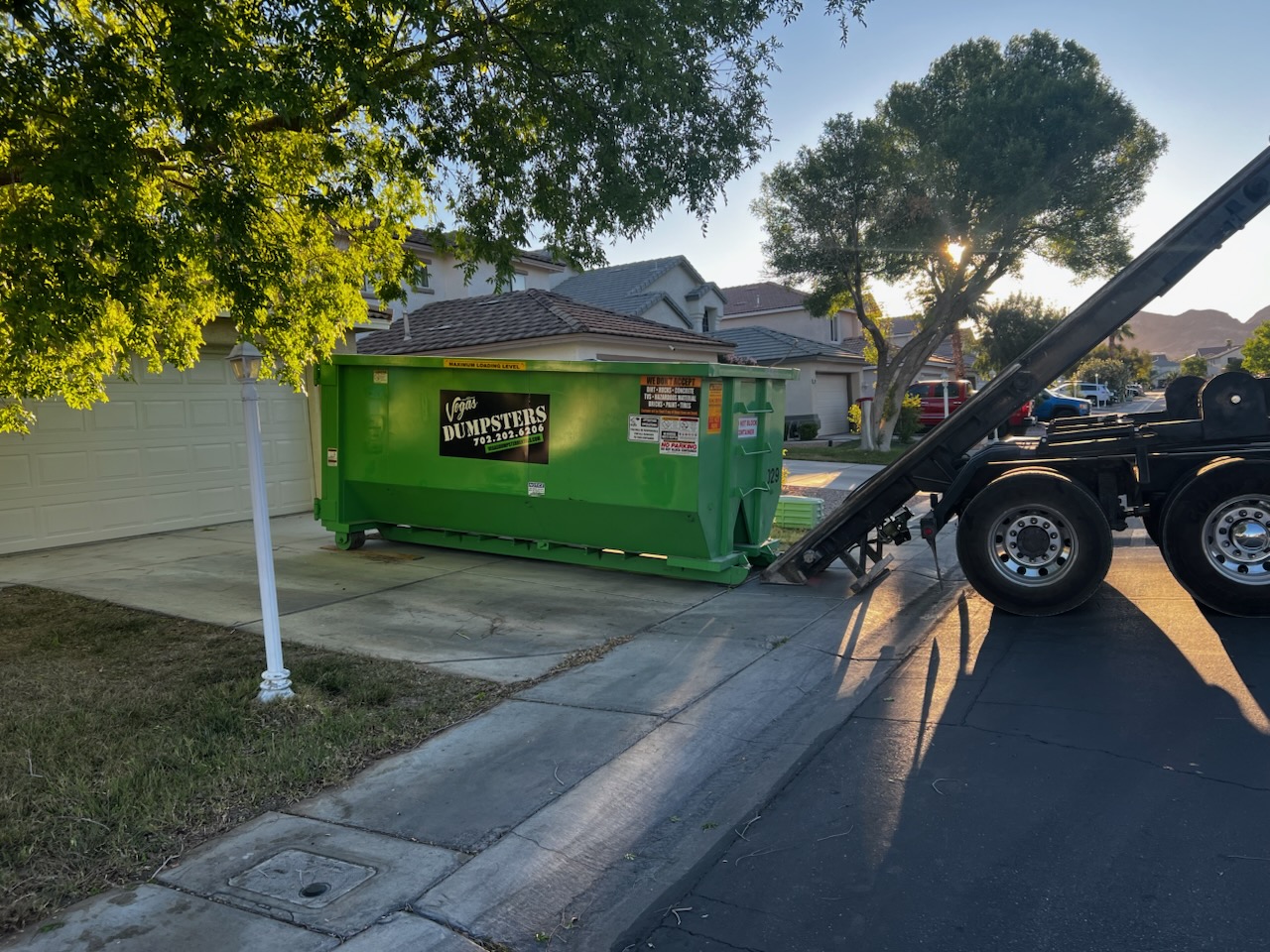 green waste dumpster