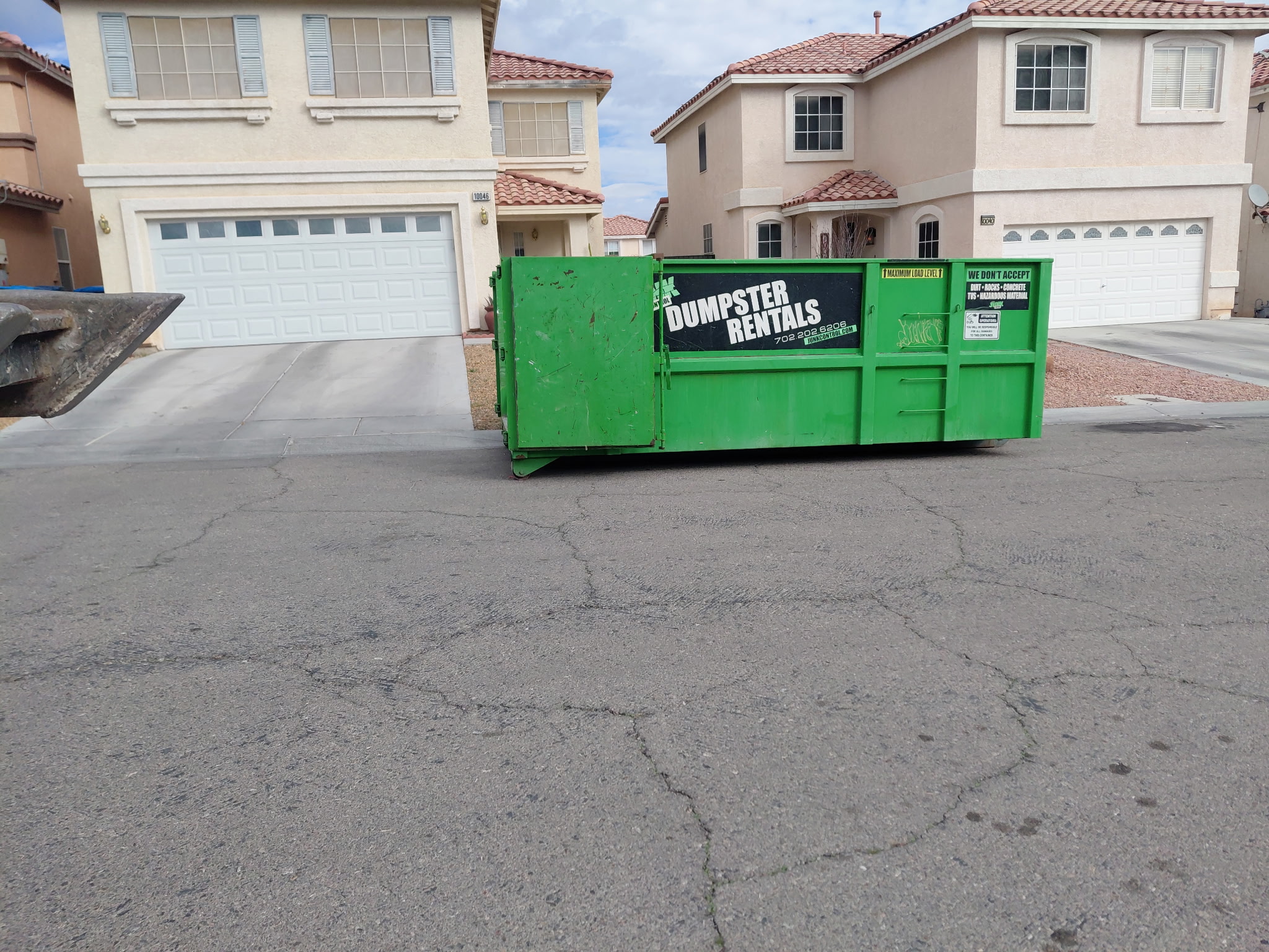 15-yard dumpster rental for a Las Vegas business construction or cleanout project