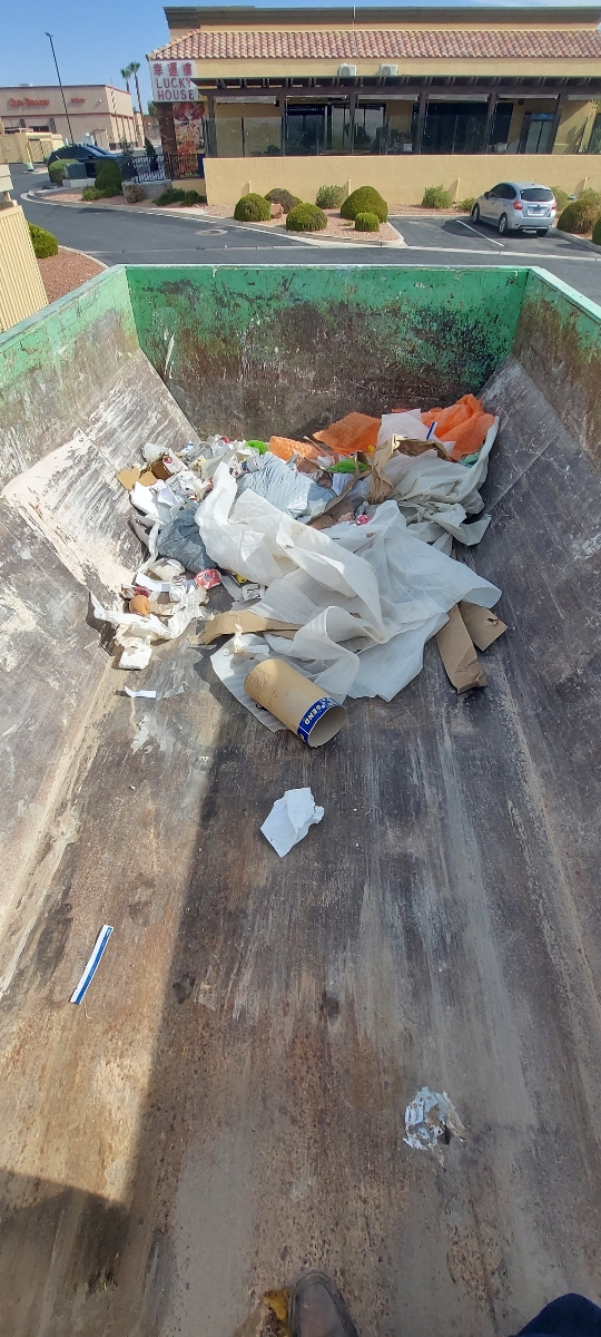 Business dumpster rental in Las Vegas for commercial cleanup and construction projects