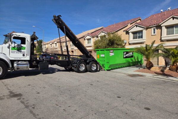 40-yard dumpster rental delivered to a North Las Vegas home for a large renovation project
