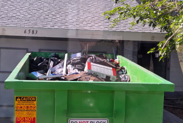 20-yard dumpster rental delivered to a North Las Vegas home