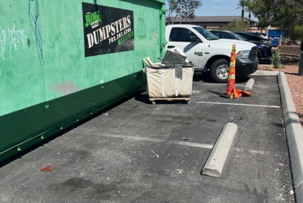 40-yard dumpster rental delivered to a Las Vegas home for a large renovation project