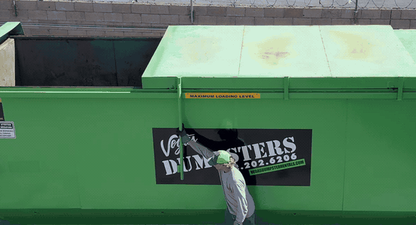 40-yard closed-top dumpster rental in Las Vegas for commercial construction and business waste